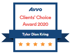 Avvo Clients' Choice Award 2020 | Tyler Dion Kring | 5 Stars
