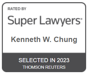 Rated By Super Lawyers | Kenneth W. Chung | Selected In 2023 Thomson Reuters