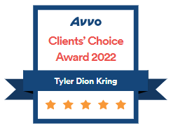 Avvo | Clients' Choice Award 2022 | Tyler Dion Kring | 5 Stars